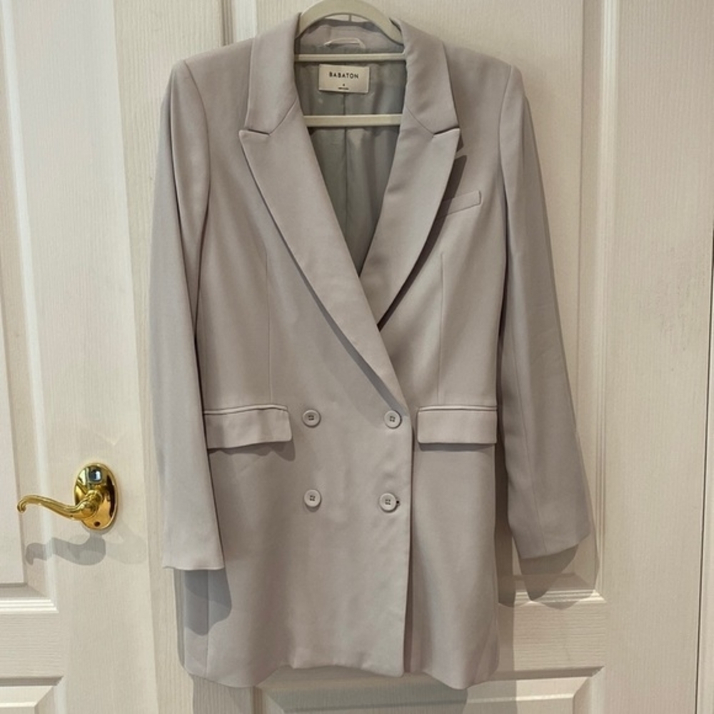 Aritzia Babaton Amell Blazer Dress Silver Grey Women’s Structured Mini Dress Chi